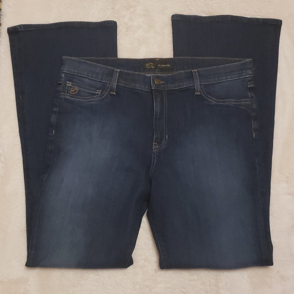 ORO by Ileana Oro Bootcut Dark Blue Jeans sz 16 - Picture 1 of 6